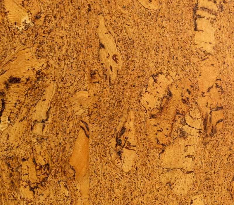 close up of cork sound insulation lagging of carrot color for floors and walls